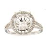 Image 1 : Genuine 14K White Gold 0.38CTW Diamond Semi Mount Ring - REF-66H6W