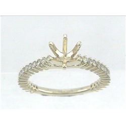 Genuine 14K Yellow Gold 0.42CTW Diamond Semi Mount Ring - REF-46Z7T