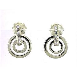 Genuine 14K Yellow Gold 0.13CTW Diamond Earring - REF-33H7W