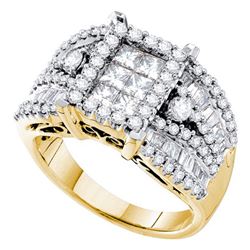 2.0CT Diamond Invisible 14KT Ring Yellow Gold