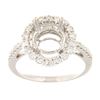 Image 1 : Genuine 14K White Gold 0.7CTW Diamond Semi Mount Ring - REF-88H9W