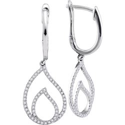 0.33CT Diamond Micro-Pave 10KT Earrings White Gold