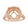 Image 1 : Genuine 14K Rose Gold 0.54CTW Diamond Semi Mount Ring - REF-84N6A
