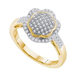 0.35CT Diamond Micro-Pave 10KT Ring Yellow Gold