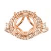 Image 1 : Genuine 14K Rose Gold 0.62CTW Diamond Semi Mount Ring - REF-84T8K