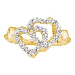 0.25CT Diamond Heart 10KT Ring Yellow Gold