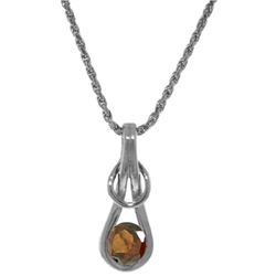 0.65 ctw Garnet Necklace Jewelry 14KT White Gold