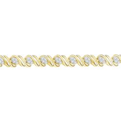 1.0CT Diamond Anniversary 10KT Bracelet Yellow Gold