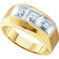 0.10CT Diamond 3-Stone 10KT Ring Yellow Gold