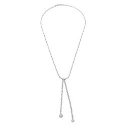 Genuine 1.3 TCW 18K White Gold Ladies Necklace - REF-179W2G