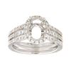Image 1 : Genuine 14K White Gold 1.52CTW Diamond Semi Mount Ring - REF-127M4F