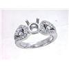 Image 1 : Genuine 14K White Gold 0.53CTW Diamond Semi Mount Ring - REF-66N5A