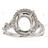Image 1 : Genuine 14K White Gold 0.51CTW Diamond Semi Mount Ring - REF-78T6K