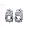 Image 1 : Genuine 14KWhite Gold 0.75CTW Diamond Semi-Mount Earrings - REF-91Y3Z
