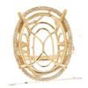 Image 1 : Genuine 14K Yellow Gold 0.46CTW Diamond Semi Mount Ring - REF-97W9G