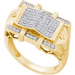 0.50CT Diamond Micro-Pave 10KT Ring Yellow Gold