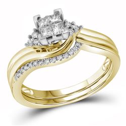 0.33CT Diamond Invisible 10KT Ring Yellow Gold