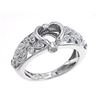 Image 1 : Genuine 18K White Gold 0.27CTW Diamond Semi Mount Ring - REF-72K5R