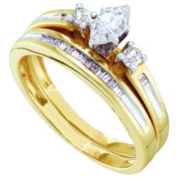 0.25CT Diamond Bridal 14KT Ring Yellow Gold