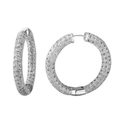 Genuine 2.04 TCW 14K White Gold Ladies Earring - REF-351F6N