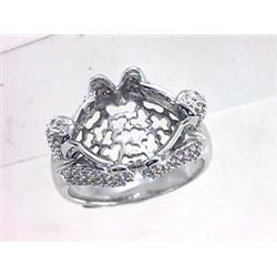 Genuine 14K White Gold 0.81CTW Diamond Semi Mount Ring - REF-78R4H