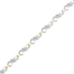 0.50CT Diamond Anniversary 10KT Bracelet 2Tone Gold