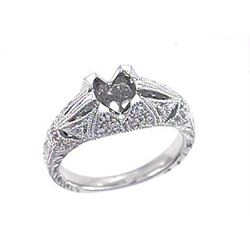 Platinum 0.2CTW Diamond Semi Mount Ring - REF-135G8M