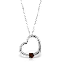 0.25 ctw Garnet Necklace Jewelry 14KT White Gold