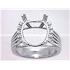Image 1 : Genuine 14K White Gold 0.09CTW Diamond Semi Mount Ring - REF-66Y8Z