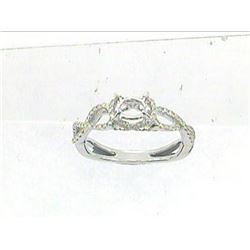 Genuine 14K White Gold 0.43CTW Diamond Semi Mount Ring - REF-53N6A