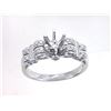 Image 1 : Genuine 18K White Gold 0.27CTW Diamond Semi Mount Ring - REF-71K5R