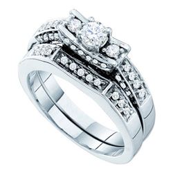 0.60CT Diamond Bridal 14KT Ring White Gold