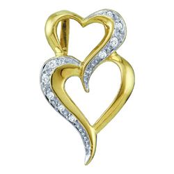 0.15CT Diamond Heart 10KT Pendant Yellow Gold