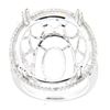 Image 1 : Genuine 14K White Gold 0.4CTW Diamond Semi Mount Ring - REF-83N2A