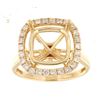 Image 1 : Genuine 14K Yellow Gold 0.69CTW Diamond Semi Mount Ring - REF-90M6F
