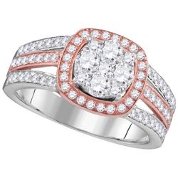 1CT Diamond Anniversary 14KT Ring White Gold