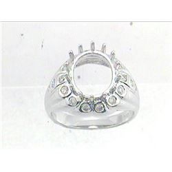 Genuine 14K White Gold 0.32CTW Diamond Semi Mount Ring - REF-60Y5Z