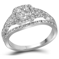 0.35CT Diamond Invisible 10KT Ring White Gold