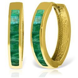 1.85 ctw Emerald Earrings Jewelry 14KT Yellow Gold