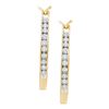 Image 1 : 0.25CT Diamond Hoops 10KT Earrings Yellow Gold