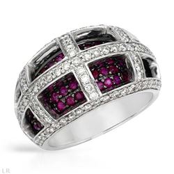 Genuine 2.22 TCW 14K White Gold Ladies Ring - REF-142G9M