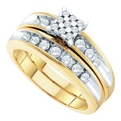 0.75CT Diamond Trio Set 10KT Ring Yellow Gold