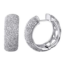 Genuine 1.77 TCW 14K White Gold Ladies Earring - REF-157F9N