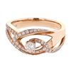 Image 1 : Genuine 14K Rose Gold 0.55CTW Diamond Promise Ring - REF-84K7R