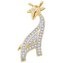 0.10CT Diamond Mirco-Pave 10KT Pendant Yellow Gold