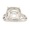 Image 1 : Genuine 14K White Gold 0.48CTW Diamond Semi Mount Ring - REF-80Z3T