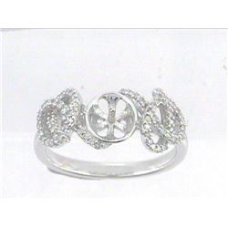 Genuine 14K White Gold 0.25CTW Diamond Semi Mount Ring - REF-30K3R