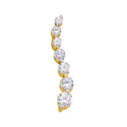 0.25CT Diamond Journey 14KT Pendant Yellow Gold