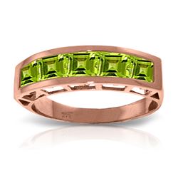 2.25 ctw Peridot Ring Jewelry 14KT Rose Gold