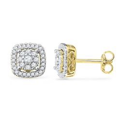 0.50CT Diamond Anniversary 10KT Earrings Yellow Gold